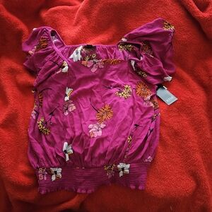 a.n.a Pink Floral Top